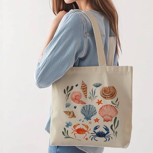 Aesthetic Tote Bag for Women | Medium Size with Inner Pocket | Stylish & Practical - color: Coral