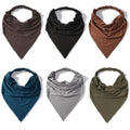 Vercret 6 Pack Hair Scarf Headband for Women Elastic Bandana Head Scarf Large Boho Triangle Kerchief with Clips Non Slip Scarves - color: A Pack Solid