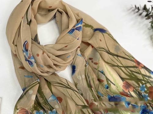 Xyueanlo Fashion Scarves for Women Lightweight Elegant Scarf Sunscreen Wraps Shawls - color: Khaki