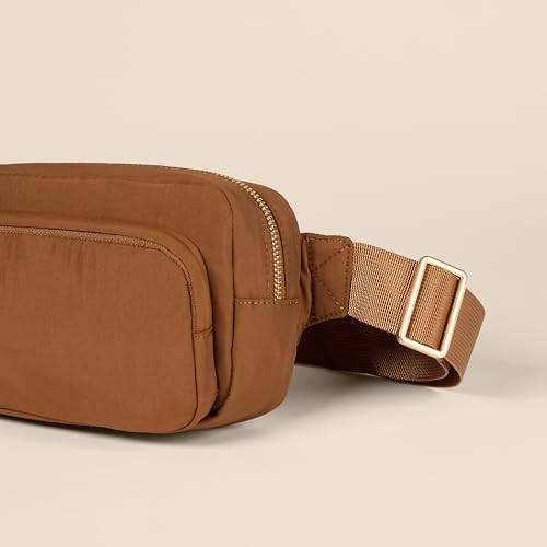 Amazon Essentials Women's Nylon Bum Bag Belt Bag - color: Brown