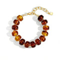 Chunky Beaded Bracelets for Women Boho Multicolor Acrylic Resin Beads Bracelet Adjustable Statement Bracelet Summer Beaded Jewelry - color: Beads bracelet--brown