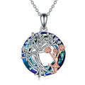 YFN Tree of Life Necklace Sterling Silver Crystal Jewelry Graduation Birthday Gifts for Women - color: Cheerleader