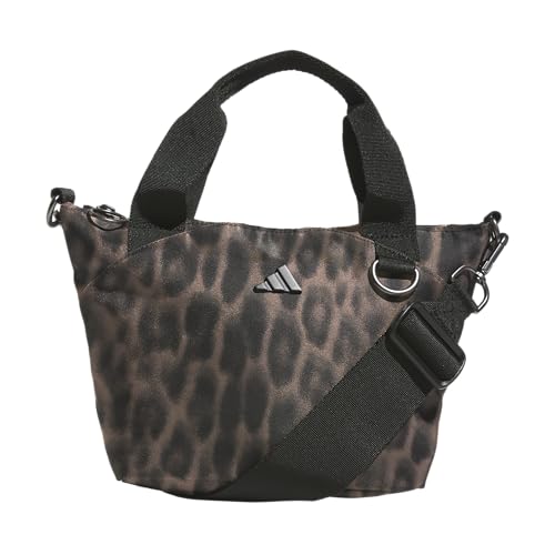 adidas Small Tote Mini Bag for Women and Men - color: Premium/Leopard Black-earth Strata/Black
