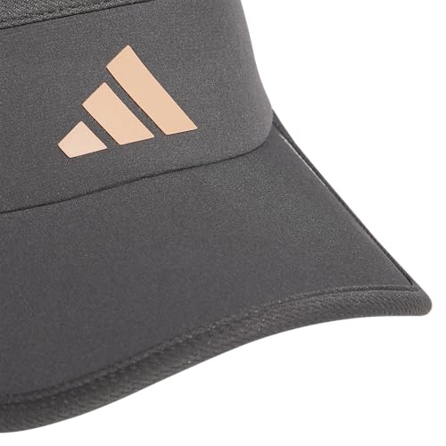 adidas Women's Superlite Visor – Lightweight Moisture-Wicking Running Tennis Hat - color: Grey Six/Rose Gold/3