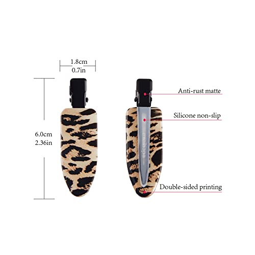 12 Pieces Soft Hair Clips Hair Setting Clips Flat Clips for Hair 12 Cont (Animal)… - color: Animal