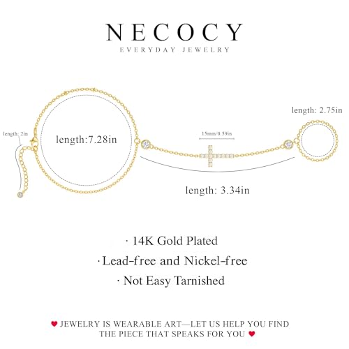NECOCY Mothers Day Gifts Cross Bracelet for Women, Dainty 14K Gold/Silver Plated Pearl Cross Chain Bracelet Religious Christian Baptism Jesus Catholic Bracelet Jewelry Gift for Mom Wife Daughter - style: Style-7