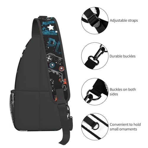 Sling Backpack For Men Hiking Daypack Crossbody Shoulder Bag Travel Chest Pack | Hiking - color: Game