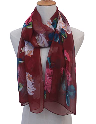 PANTONIGHT Long Chiffon Fashion Scarf Lightweight Chiffon Sheer for women - color: No.780