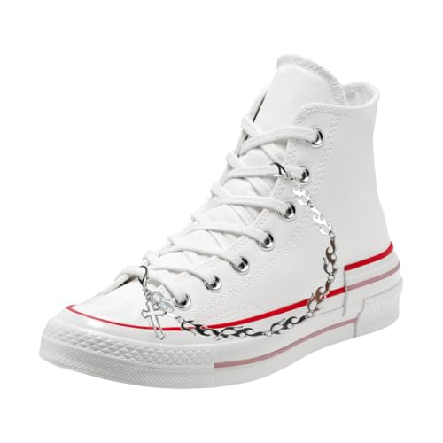2 PCS Silver Fire Cross Shoe Chain Martin Boots Canvas Shoes Shoes Boot Decoration