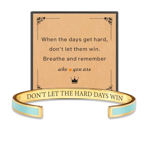 Remember Who The You Are Motivational Cuff Bracelet for Women, Stainless Steel Color Inspirational Bangle Bracelets with Engraved Hidden Message Jewelry for Sisters BFF Friends Gifts - color: Gold/Green 04