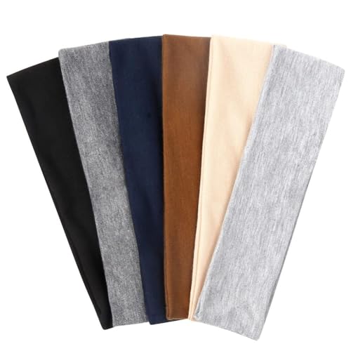 TERSE Headbands for Women Short Hair Non Slip Elastic Sweat Hairbands Soft Fabric Hair Bands Workout Yoga Running Sport Thin Hairwrap for Girls - color: Headbands Color-A