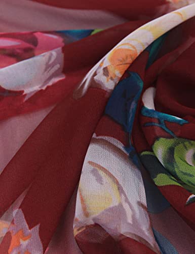 PANTONIGHT Long Chiffon Fashion Scarf Lightweight Chiffon Sheer for women - color: No.780