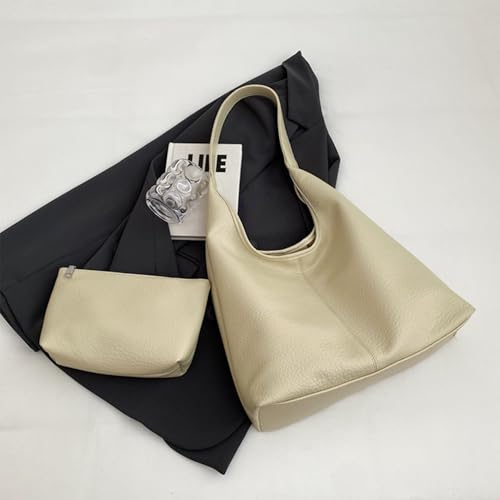 Straw Hobo Bag for Women 2026 Boho Woven Beach Purse Large Summer Straw Tote with Lining Black Raffia Shoulder Bag | straw material - color: Pu-white