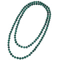 Beaded Necklace Hand Knotted for Woman - color: Green Peafowl 1