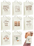 Christian Floral Tote Bags Bulk for Women Bible Verse Canvas Totes Religious Church Bags for Inspirational Gifts - color: Christian