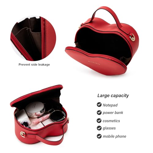 Crossbody Purse for Women Small Crossbody Bags Trendy Vegan Leather with Adjustable Shoulder Straps Gift for Mother Wife Mom - color: 669-red