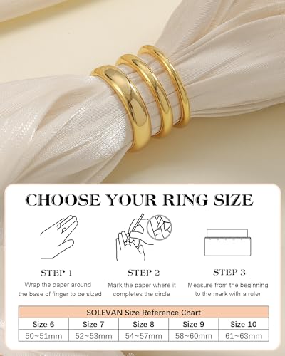 Silver Gold Rings for Women Non Tarnish 14K Gold Plated Stackable Rings for Women Stacking Thumb Pinky Eternity Cubic Zirconia Engagement Wedding Band Ring Set Woman Jewelry 1.5mm 2.5mm 5mm - color: B-Gold Stackable Rings