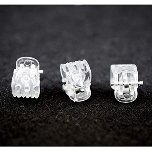 100pc/pack 1cm Hair Claws Clip for Women Girls Plastic Mini Hairpin Hair Clip Clamp Hair Accessories Gifts (100pcs clear) - color: 100pcs clear