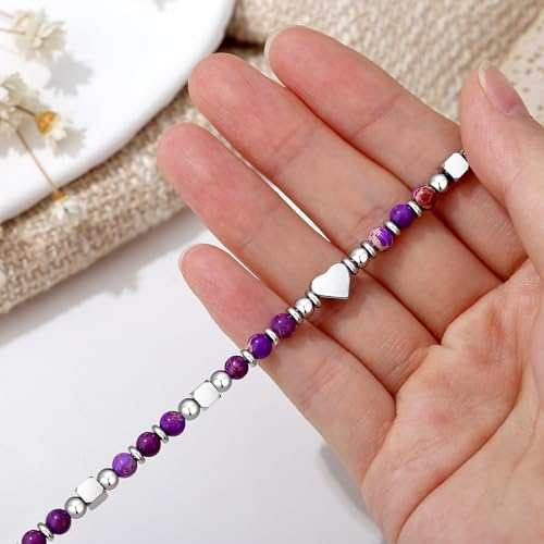 TONY & SANDY Tiny Beaded Bracelets for Women, Sometimes You Forget You're Awesome Gift, Unique Gifts for Women, Mom, Daughter, Wife, Coworker, Best Friend, Bestie, Granddaughter - style: Imperial Jasper