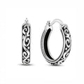 Vintage Filigree Hoop Earrings For Women Boho Engraved Statement Jewelry For Summer Daily Wear Party