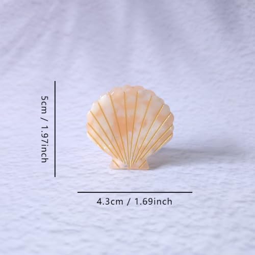 Shell Claw Clip,Acetate Hair Clips,Small Hair Clips for Women,Orange - color: Orange