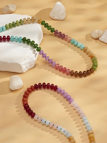 Sacina Trendy Boho Colorful Beaded Crystal Choker, Y2k Summer Beach Necklace, Boho Necklace, Hippie Jewelry, Christmas Jewelry Gift for Women - color: F