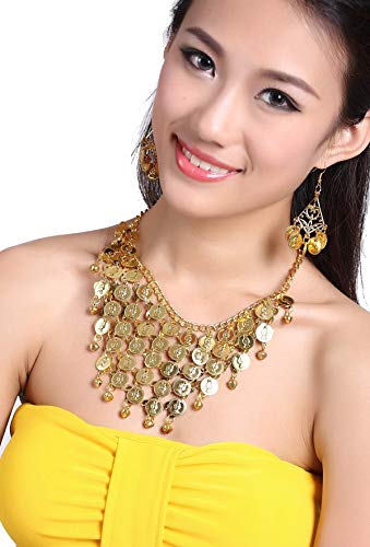 Belly Dance Gypsy Jewelry Accessories Dancing Necklace+Earrings 3pcs/Set