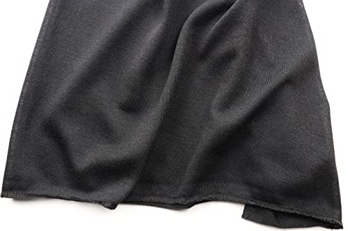 vabovin Head Wraps for Black Women Stretch Jersey Knit Turban Headwrap Solid Color Headscarf Headband Shawl - color: 03- Black