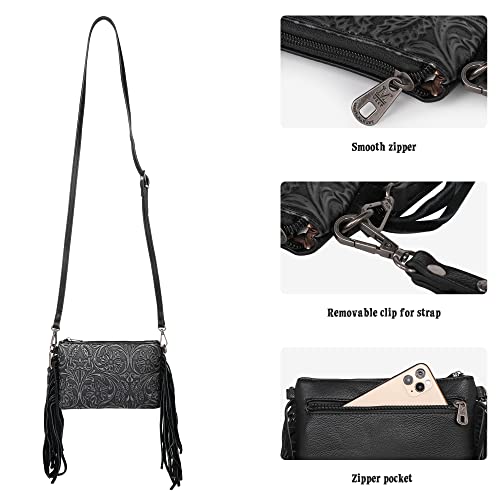 Montana West Western Purse for Women Crossbody Bag Wristlet Clutch Purse - color: A3 Bronze