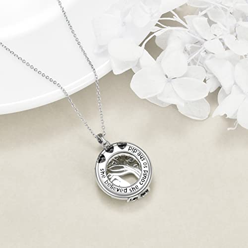 YFN Tree of Life Necklace Sterling Silver Crystal Jewelry Graduation Birthday Gifts for Women - color: Yoga