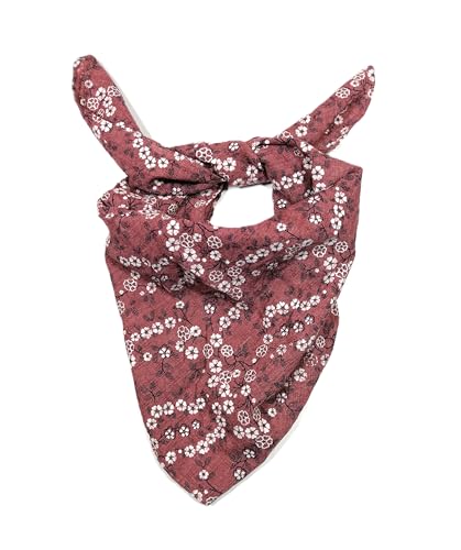 Shanlin Unisex Cotton Square Bandanas Scarves 24x24 - color: Floral2-red