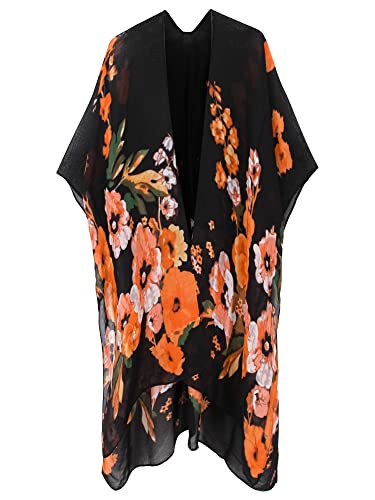 Breezy Lane Kimonos for Women Swimsuit Coverups Beach Cover Up Swimwear Cardigan Summer - color: Blooming Summer