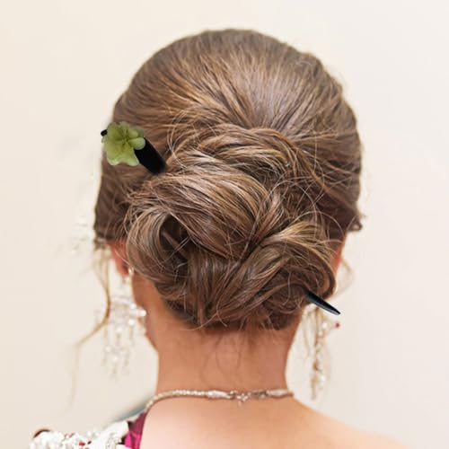 6 Pcs Vintage Wood Hair Sticks Chinese Hair Pins Hair Bun Sticks Flower Updo Holders Hair Chopsticks Hair Accessories for Women Girls