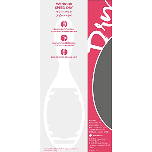 Wet Brush Speed Dry Detangler (Pink)- Ergonomic, Heat Flex Bristles, Blow Dry, Detangling Knots, Snag-Free, Anti-Static Brush for All Hair Type (Pack of 2) - color: Pink, size: 1 Count (Pack of 2)