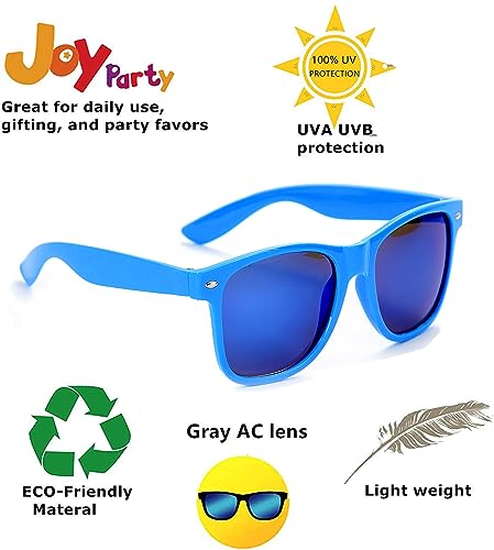 Eyegla Sunglasses Bulk Party Sunglasses Pack 80s Shades Eyewear Set for Men Women 8/10/20/30Pack - color: Blue 10 Pack