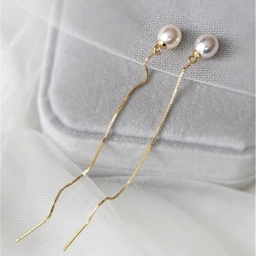 Gold Dangling Earrings for Women，Cuff earrings Chain Hoop Helix Hook Earrings for Women Unique Huggie earrings Trendy Stud ear chain 2025 Jewelry Gifts - color: gold drop
