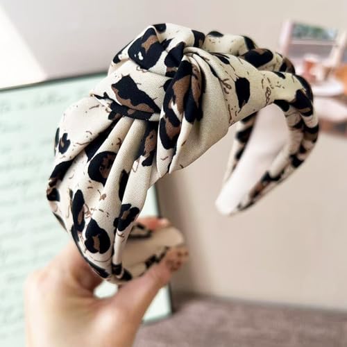 Leopard Parttern Headbands for Women Wide Knotted Headbands Fashion Hair Bands-Leopard Print - color: Leopard Parttern