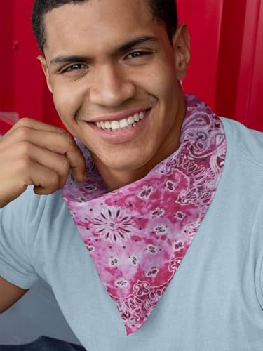Motique Accessories Modern Tie Dye Bandana - color: Magenta