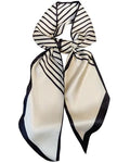 Purse Scarf For Handbags Head Scarves For Women's Hair Bags Scarfs Long Skinny Scarves Fashion Silky - color: A22-black and White Stripe