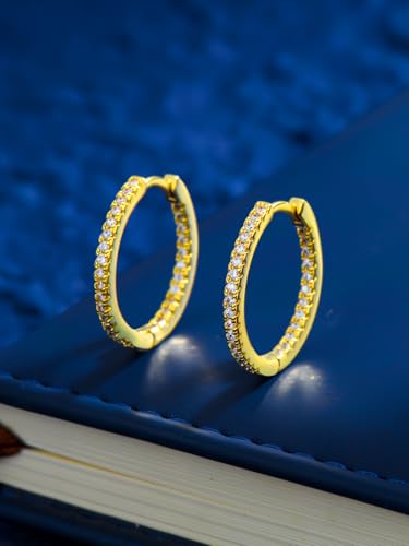 14K Gold Hoop Earrings for Women Hypoallergenic Lightweight Gold Huggie Hoop Earring Jewelry Gift - style: A-20mm