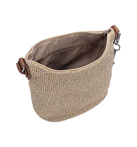 The Sak Sequoia Hobo Bag - Hand Crochet Large Women's Purse for Everyday & Travel - Durable Handbag & Tote With Zipper Pocket - color: Bamboo Static