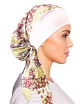 Chemo Headwear for Women Head Scarf Headwraps Silky Soft Turbans for Women Cancer Hats Chemo Beanie Coverings Scarves - color: C Bean Paste Powder Pattern 1