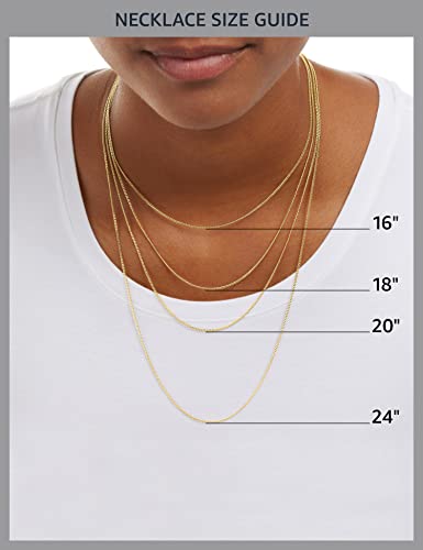 Amazon Essentials Sterling Silver Diamond Cut Rope Chain Necklace - color: Yellow Gold, size: 16"