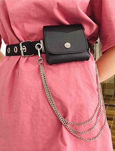 6 Pieces Pants Chains Multi-Layer Butterfly Lock Round Star Snak Heart Jeans Chains Accessory Hip Hop Pocket Punk Goth Wallet Chain Charm Rock Belt Loop Trousers Chain for Women Men Silver - style: B: 6Pcs(Snake)