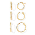 PAVOI 18K Gold Plated 925 Sterling Silver Posts Small Hoop Earrings for Women - Trendy Geometric Plain Chunky Huggie Earscape Piercing Pack - Hypoallergenic Everyday Gold Hoop Earrings Set - style: Thin Hoops