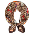 Relang Fashion Silk Satin Head Scarf for Women Hair Bandana Hair Scarf Wrap Neck Scarf for Women 27.5×27.5 inches - color: Brown