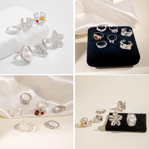 CHICUTIE Gold Knuckle Rings Set For Women Stackable Joint Finger Midi Rings Dainty Cubic Crystal Zirconia Hollow Twist Cute Pack Jewelry Gift - style: 13PCS SILVER