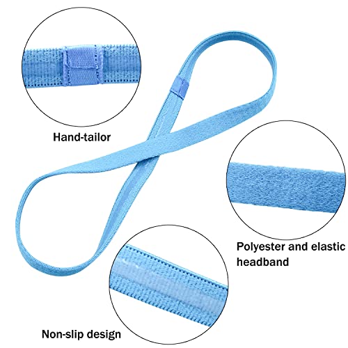Duufin 20 Pieces Non-Slip Elastic Headbands Workout Headband Colorful Sweatband Fashion Yoga, Running Sport Headbands for Women, Men and Girls, 20 Colors Iridescence - color: Iridescence