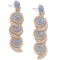 Boho Raffia Earrings Starfish Shell Seashell Dangle Drop Earrings Cute Statemnet Trendy Jewelry Summer Beach Outfits for Women - color: Lilac, size: Seashell