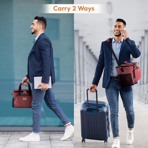 Lifewit Large Lunch Bag, Insulated Lunch Box, Soft Cooler Cooling Tote for Adult Men Women, Burgundy 24-Can (15L) - color: Burgundy, size: Large(15L)